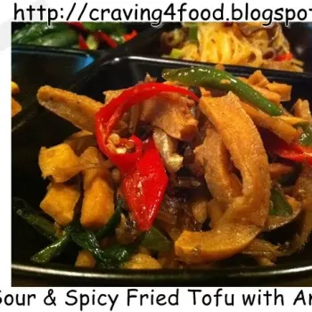 Sour & Spicy Fried Tofu With Anchovies