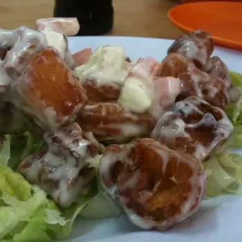 Fried Crullers in Salad