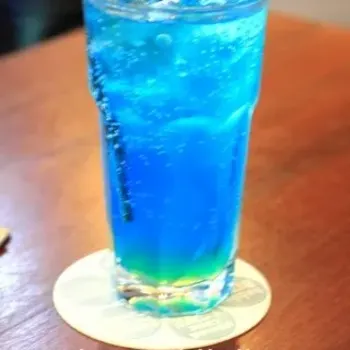 Blue Spritz with Passion Fruit