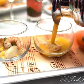 Mexican Tomato with Fried Tortilla; Spiced Pumpkin with Lobster Brandade; Peruvian Chowder of Black Cod and Prawns