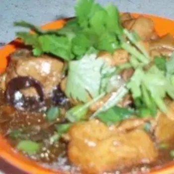 Ginger Chicken with bits of crunchy fungus