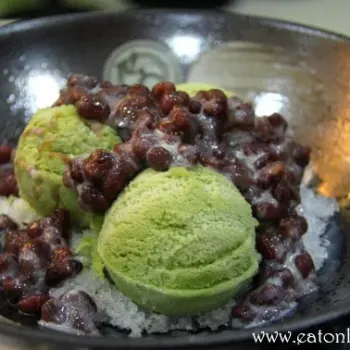 Matcha & Red Bean Milk Shaved Ice (宇治金时冰)