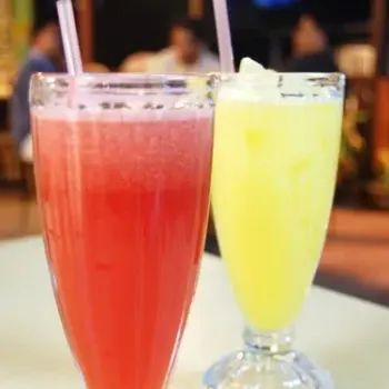 Watermelon Juice And An Orange Juice