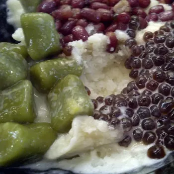 Japanese Combo . Green Tea Balls + Red Bean + Mini Pearl