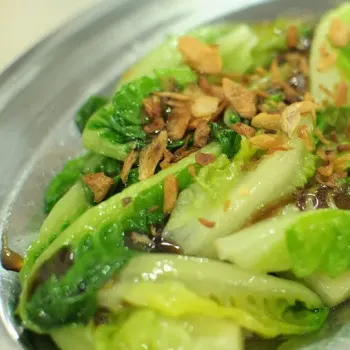 
Simmered Yau Mak with Oyster Sauce and Fried Onion