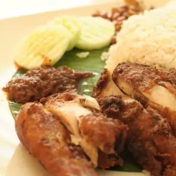 Nasi Lemak with Fried Chicken