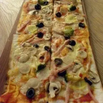 One plank of pizza