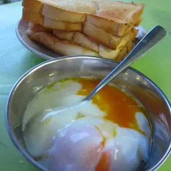 Half Boiled Egg and Kaya Butter Toast