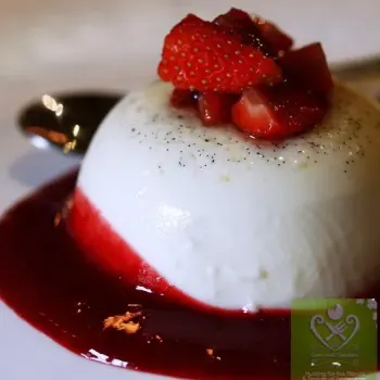 Panna Cotta with Strawberry Coulis Dessert