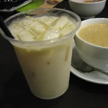 soya milk and white coffee