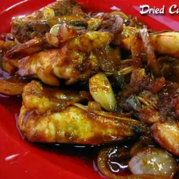 prawns fried in curry powder