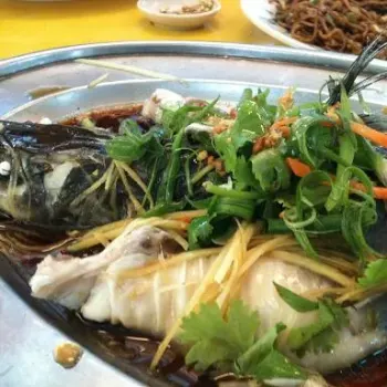 Steamed "Pak Sook Koong" Fish