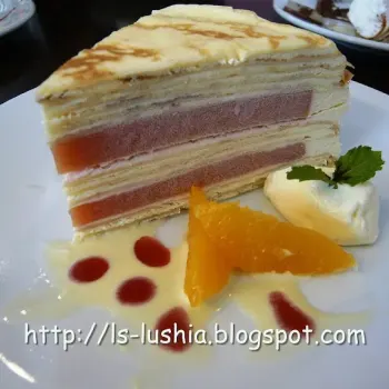 Blood Orange Mille Crepe Cake