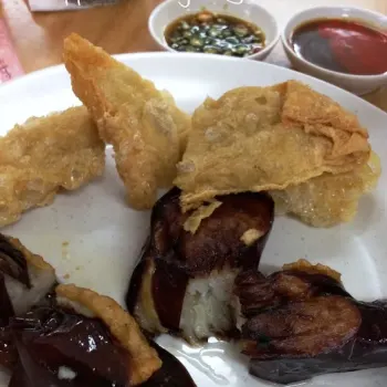 Stuffed Brinjal & Fu Chuk