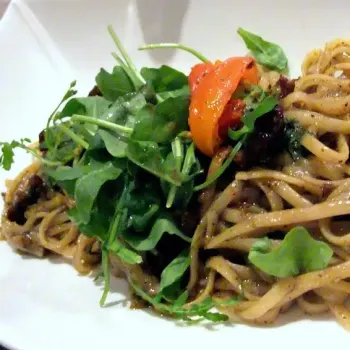 Duck Basil Pesto Spaghetti