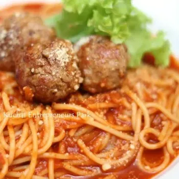 Pork Meatball Spaghetti