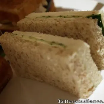 Cucumber And Cream Cheese Finger Sandwiches
