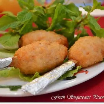 Fresh Sugarcane Prawns