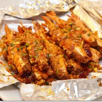 Spicy BBQ Prawns on Skewers