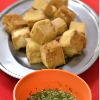 Signature Golden Tofu Cubes with Special Sauce