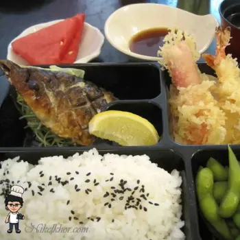 Saba Shioyaki & Tempura Bento  青花鱼便当