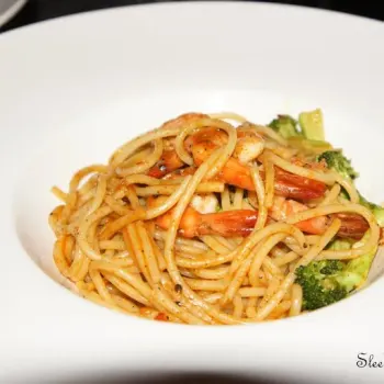 Spicy Prawn Pasta With Edamame