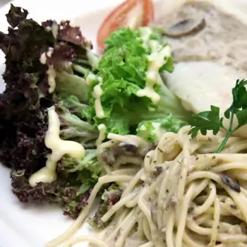 Baked Dory With Mushroom Cream Sauce