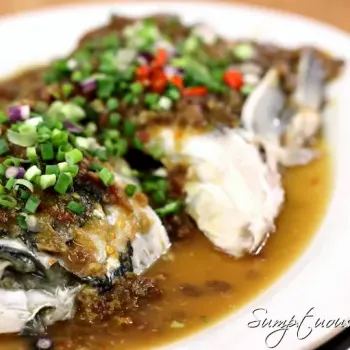 Steamed Song Fish Head with Douchi (豆豉蒸松鱼头)
