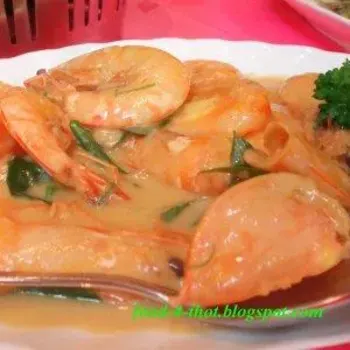 Prawns in cream sauce