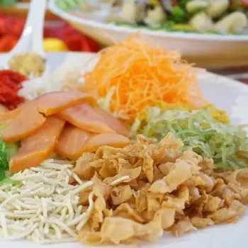 Prosperity Yee Sang with sliced Salmon