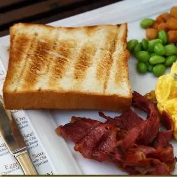 Baked Omelette And Toast