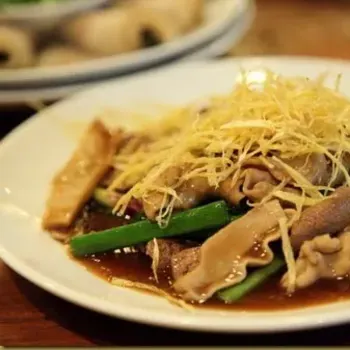 Fried Pork Intestine With Shredded Ginger