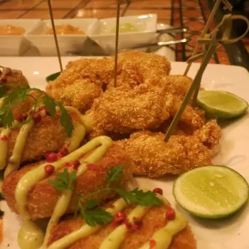 Crab cakes and Cajun Fried Shrimp