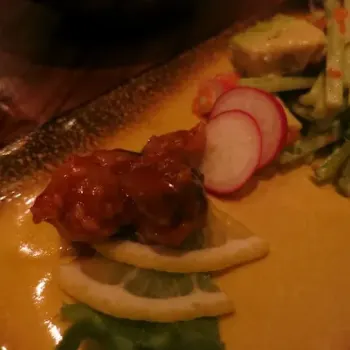 Octopus with a fresh, creamy salad