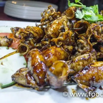 Fried Baby Squid And Tossed With Black Soya Sauce