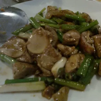 Wok Fried Loong Tan's fish liver and intestine