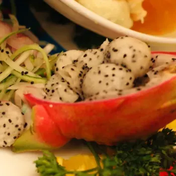 Balls of white Dragon fruit