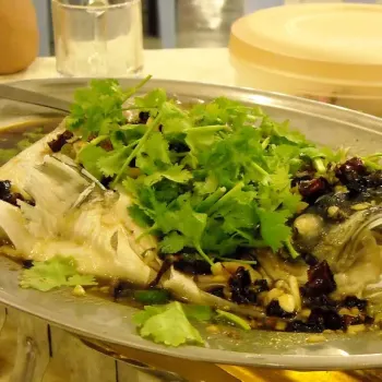 Steamed Soong Yee (big head Carp) Head