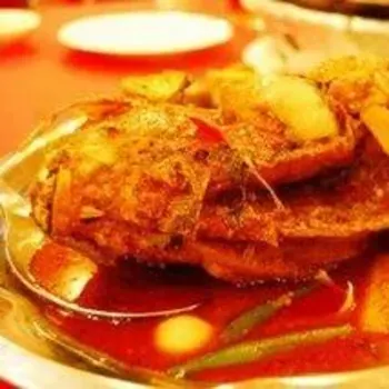 Deep fried assam African fish