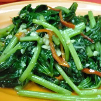 Stir fried Sweet Potato Leaves with garlic