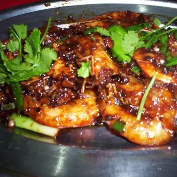 Sea prawns with preserved bean paste and Soy Sauce