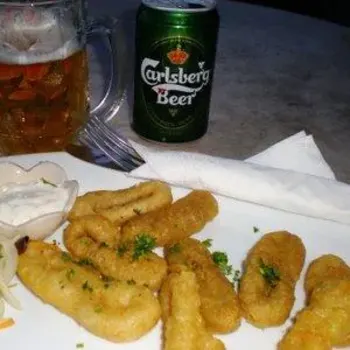 Deep fried golden calamaries