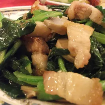 Stir Fried Kailan Veggie With Roast Pork