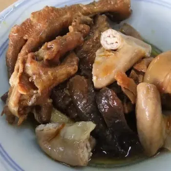 Braised Chicken Feet, Pork Knuckle And Pig Intestines
