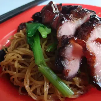 Wan Tan Mee with melting Char Siew