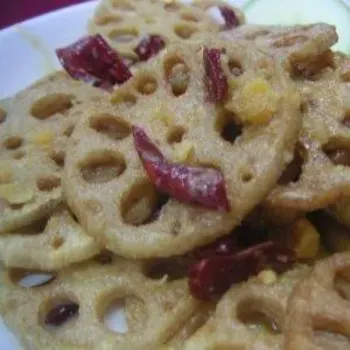 Fried Lotus Roots with Salted Egg Yoke