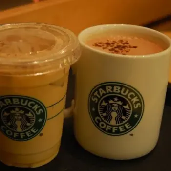 ice latte and hot chocolate