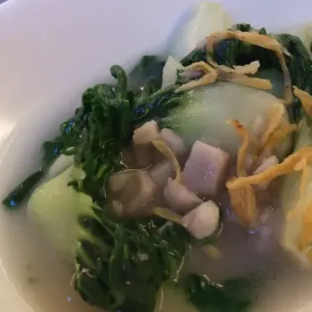 Sauteed Hong Hong Nai Pak Veggie with yam and anchovies