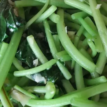 Stir fried tapioca leaves
