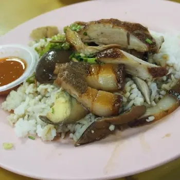 mix with Duck, Pork, Egg, Bean Curd, Intestine and Boey Chai